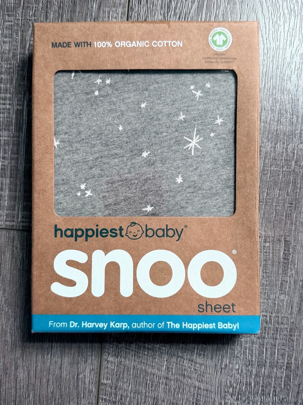 happiestbaby SNOO Baby Bassinet Fitted Sheet - Gray 100% Organic Cotton